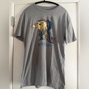 Harry Potter Ravenclaw Gray Graphic T-Shirt with Foil Accents.